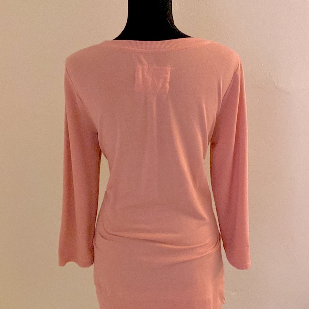Cupio 3/4 Sleeve High Low Light Pink Top Size Medium - Picture 14 of 16